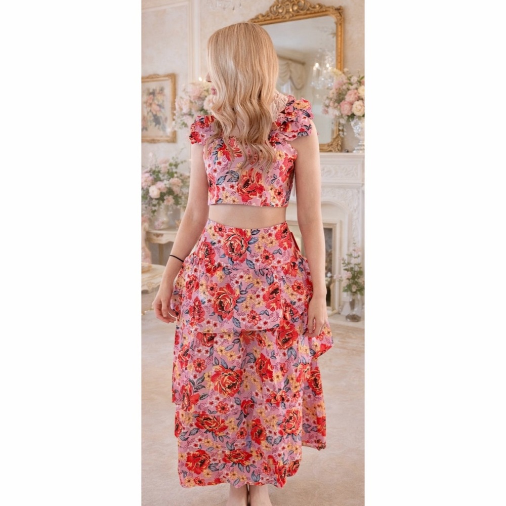 Buddy Love Vibrant Floral Skirt Set